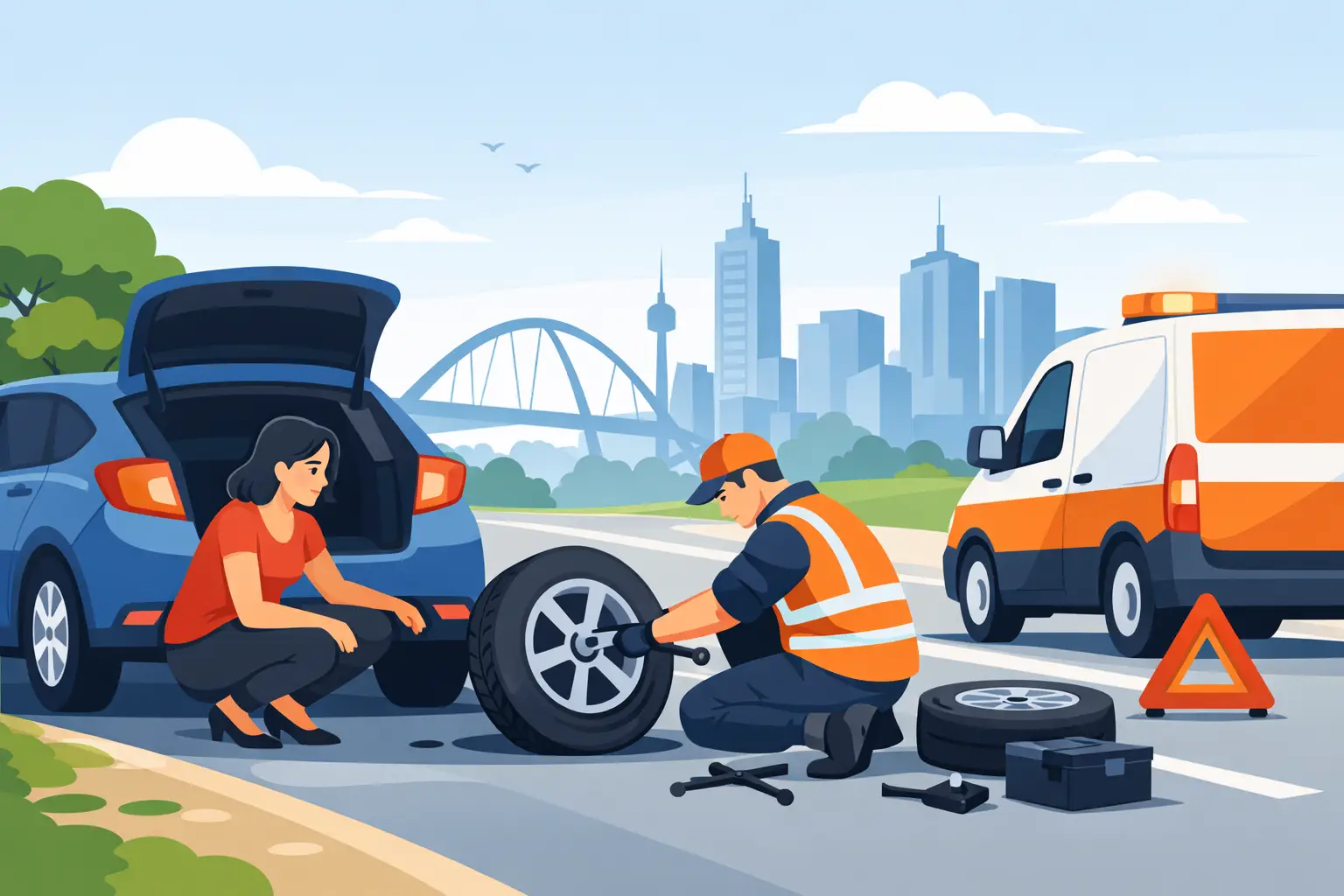 Flat Tyre Roadside Assistance in Melbourne